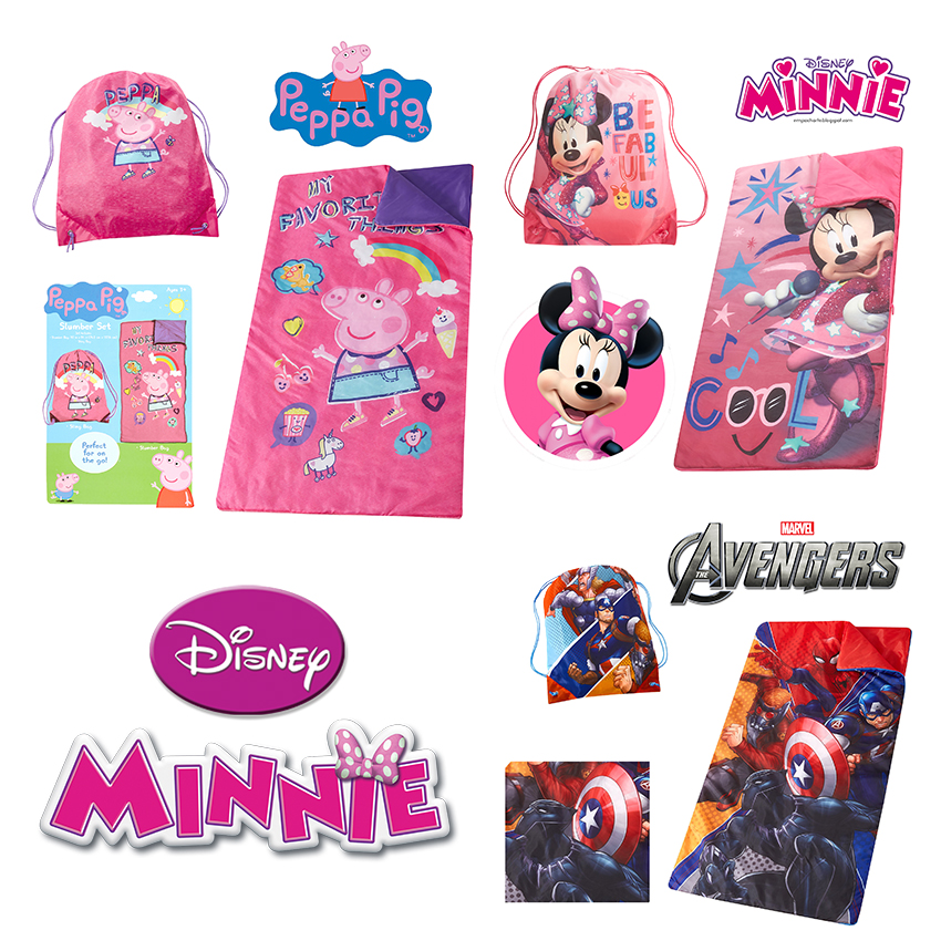 ถุงนอนลายการ์ตูนพร้อมกระเป๋า Sling Bag Slumber Set