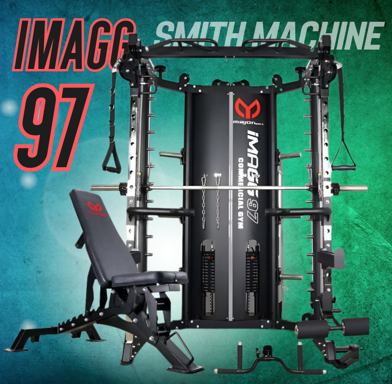 Smith Machine IMAGG 97 + ม้านั่ง819A + แผ่นน้ำหนัก50kg, สมิทแมชชีน