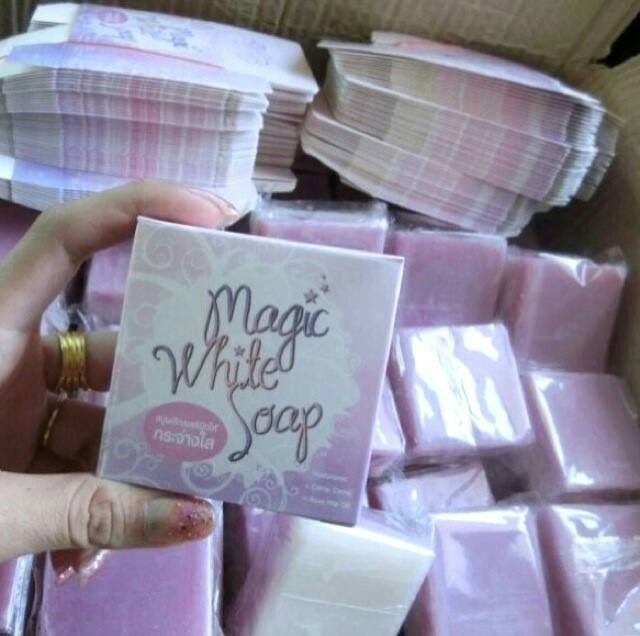 สบู่Magic white soap สบู่ เมจิกไวท์ ผลัดเซลผิวขาว