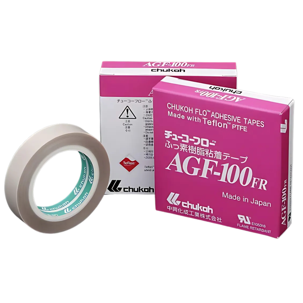 Chukoh รหัส ASF-110 FR-0.23-50-10M เทปกาวผ้าใยแก้วเคลือบฟลูออโรเรซิ่น(เทปทนความร้อน) , Adhesive tape (Chukoh tape),tape size:0.23mmX50mmX10m