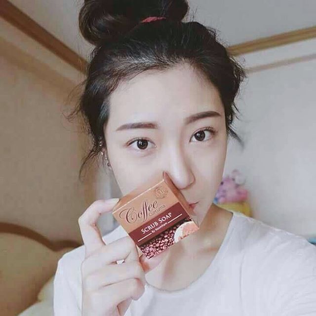 สบู่สครับกาแฟ ผสมขมิ้นชัน (Coffee Curcuma Scrub Soap By Noomham)