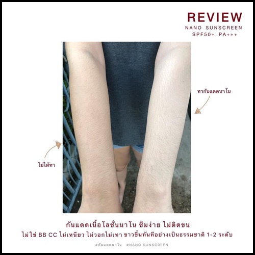 Nano Sunscreen กันแดดนาโน (แพ็คเกจใหม่) ส่งฟรี