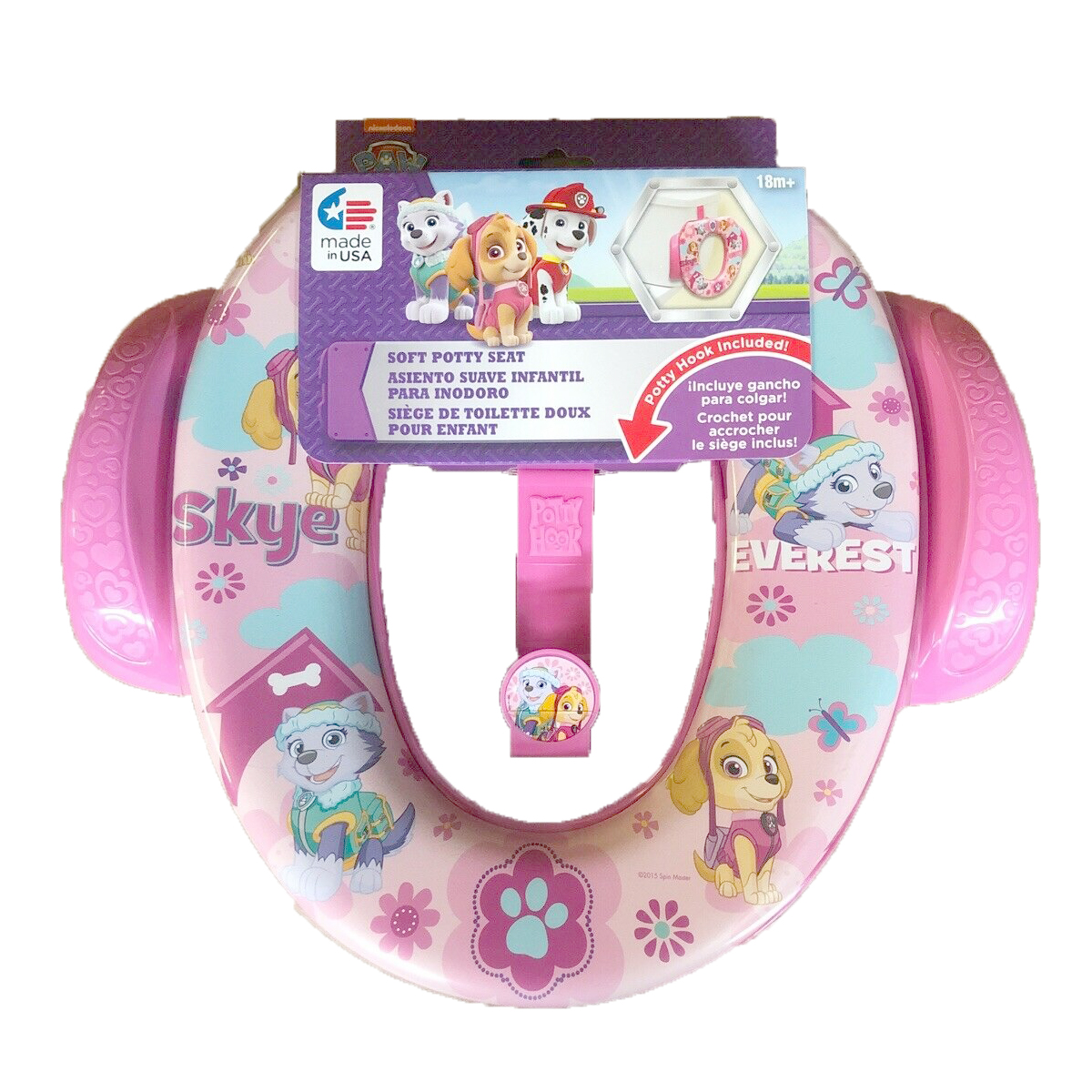 เบาะรองชักโครกเด็ก Paw patrol Soft Potty Seat สีชมพู