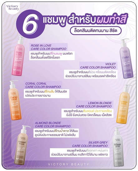 แชมพูล็อคสีผม Care Color Shampoo VictoryBeauty