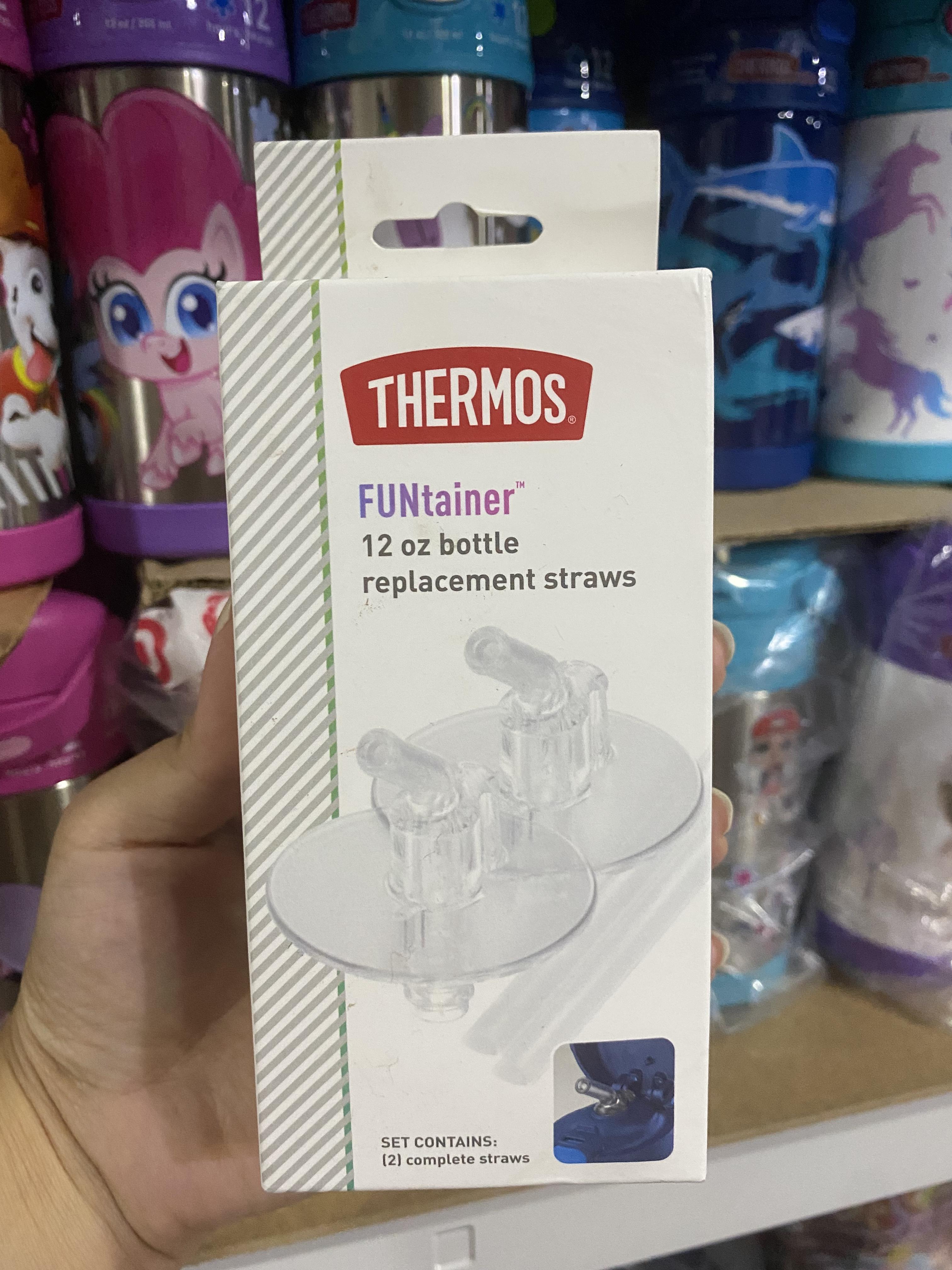 หลอดกระติกน้ำเทอโมส 2 sets หลอดอะไหล่ Thermos Replacement Straws for 12 Ounce Funtainer Bottle, Clear ราคา 390 บาท