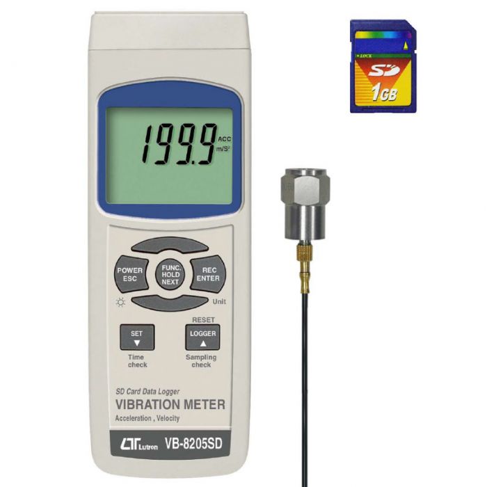 Lutron รุ่น VB-8205SD เครื่องวัดการสั่นสะเทือน,Vibration Meter,SD Card real time data recorder