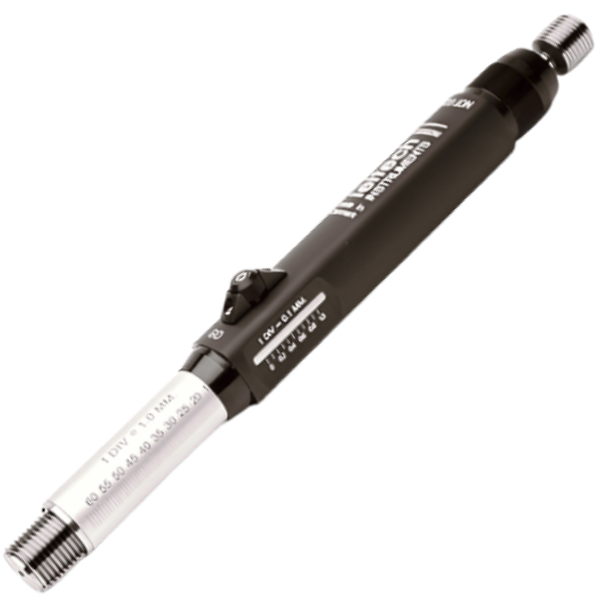 Leitech รหัสสินค้า L-M6x1.0HRA เกจวัดความลึกเกลียวรูในสเกลอ่านค่าละเอียดและมีความแม่นยำสูง , COMBI thread depth plug gages,Go&NoGo,w/high resulotion handle,M6 x 1.0 - 6H ,meas.depth:28mm.