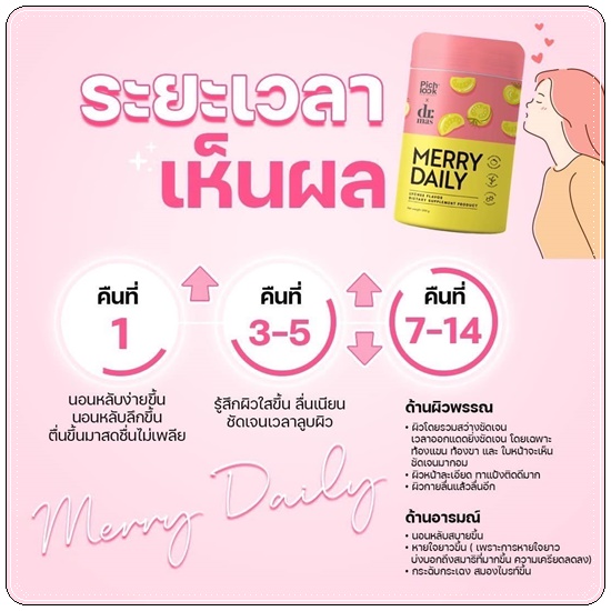 Merry Daily วิตามินเร่งขาวลดเครียด (ของแท้)