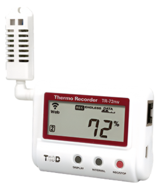 T&D รหัส TR-72nw เครื่องบันทึกข้อมูลอุณหภูมิความชื้น,Temperature humidity data logger,temp.:0～55°C,humidity:10～95%RH