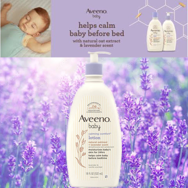 พร้อมส่ง**Aveeno Stress Relief Moisturizing Lotion 18 Oz, โลชั่นบำรุงผิวกลิ่นลาเวนเดอร์ ช่วยให้ผ่อนคลายโดยการนวดบำรุงผิวช่วยให้ผิวชุ่มชื้นยาวนาน 24 ชั่วโมง