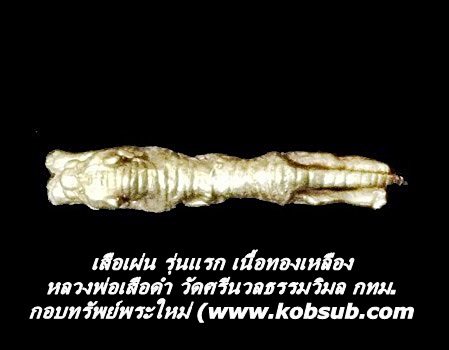 เสือเผ่น รุ่นแรก เนื้อทองเหลือง หลวงพ่อเสือดำ วัดศรีนวลฯ กทม.