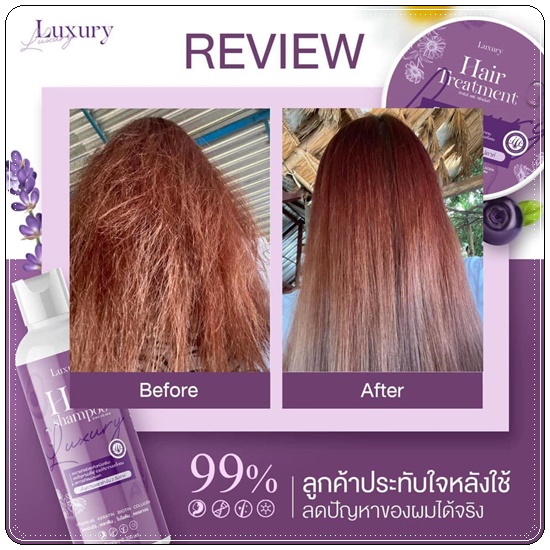 ลักชัวรี่ เซ็ทแชมพู+ทรีทเม้นท์ Luxury Hair Shampoo &Treatment (1แถม1)