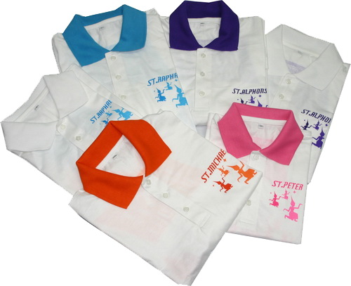 เสิื้อกีฬาผ้าCotton#20 คอปกโปโล