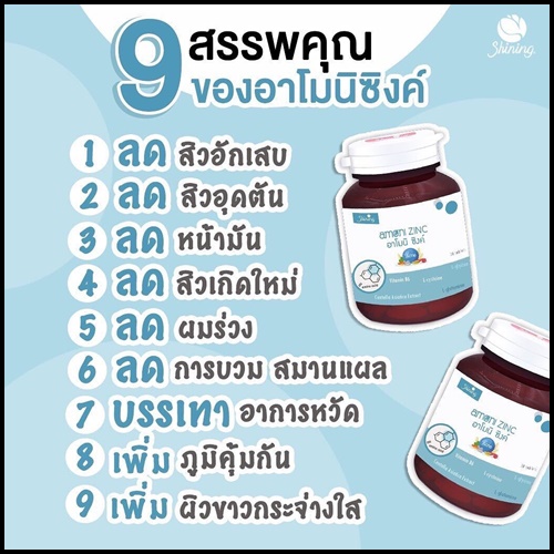 อาโมนิซิงค์ Amoni Zinc ลดสิว