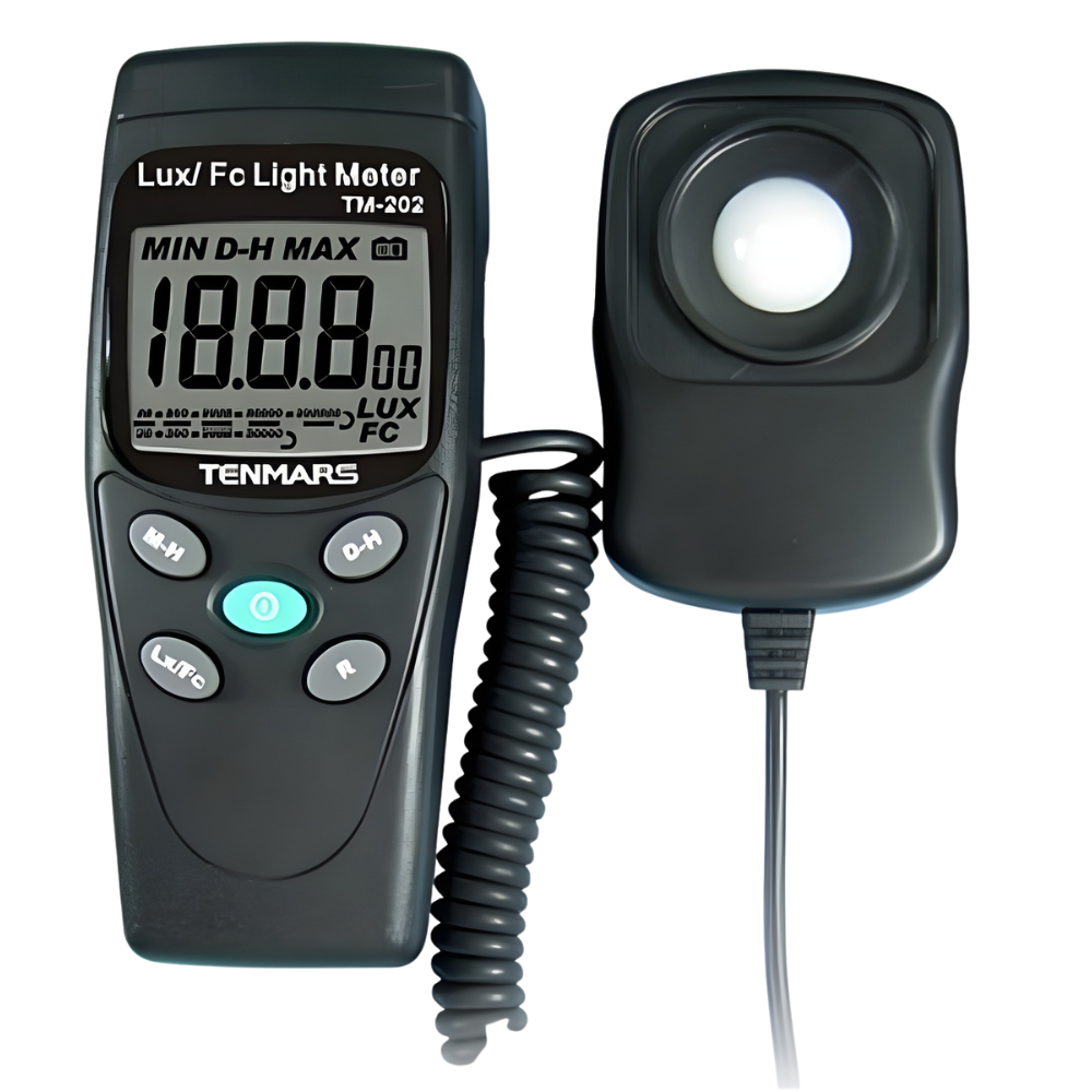 Tenmar รหัส TM-202 เครื่องวัดความเข้มแสง,Light meter, measuring range:200,2000,20000,200000,Lux 20,200,2000,20000 Footcandles