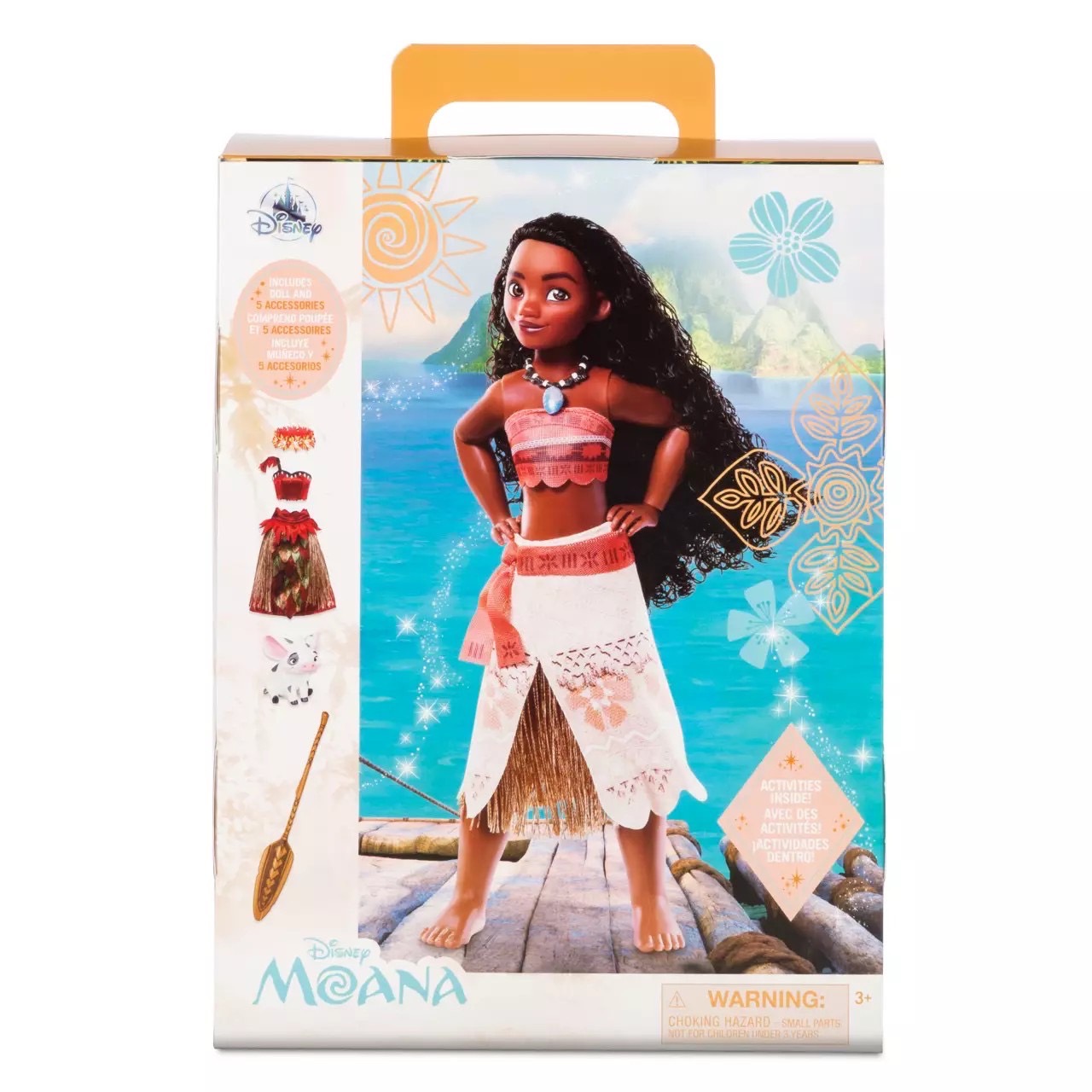 นำเข้า 🇺🇸 เซ็ทตุ๊กตาโมอาน่าและกิจกรรมระบายสีMoana Disney Story Doll - Moana 11" , ราคา 1,590 บาท