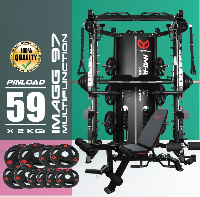 Review Smith Machine รีวิวสมิทแมชชีน IMAGG 97/พินโหลด 59*2 กก ส่งฟรีทั่วประเทศ