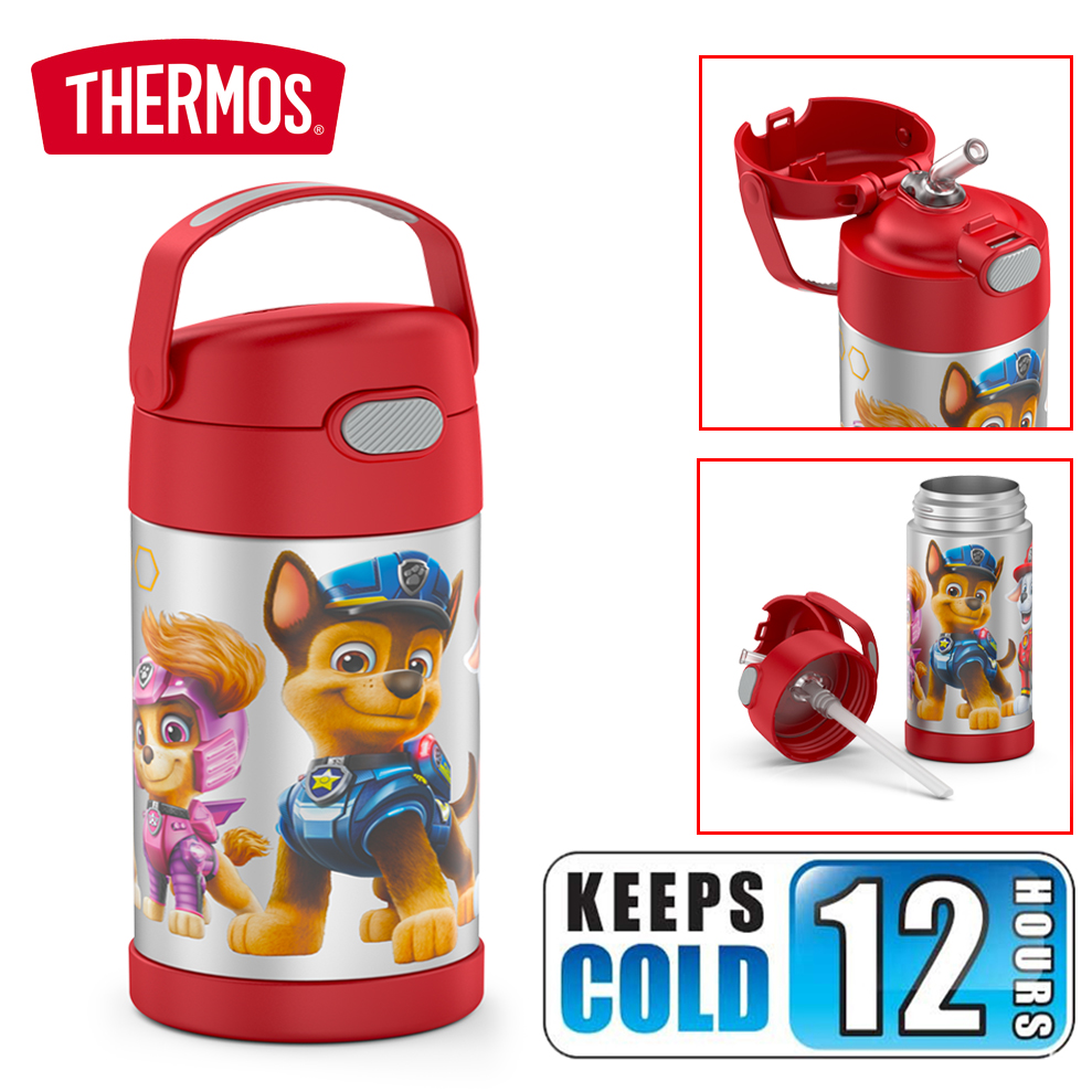 กระติกน้ำเก็บความเย็น Paw Patrol Thermos Vacuum Insulated Stainless Steel 12 Ounce Funtainer with Straw