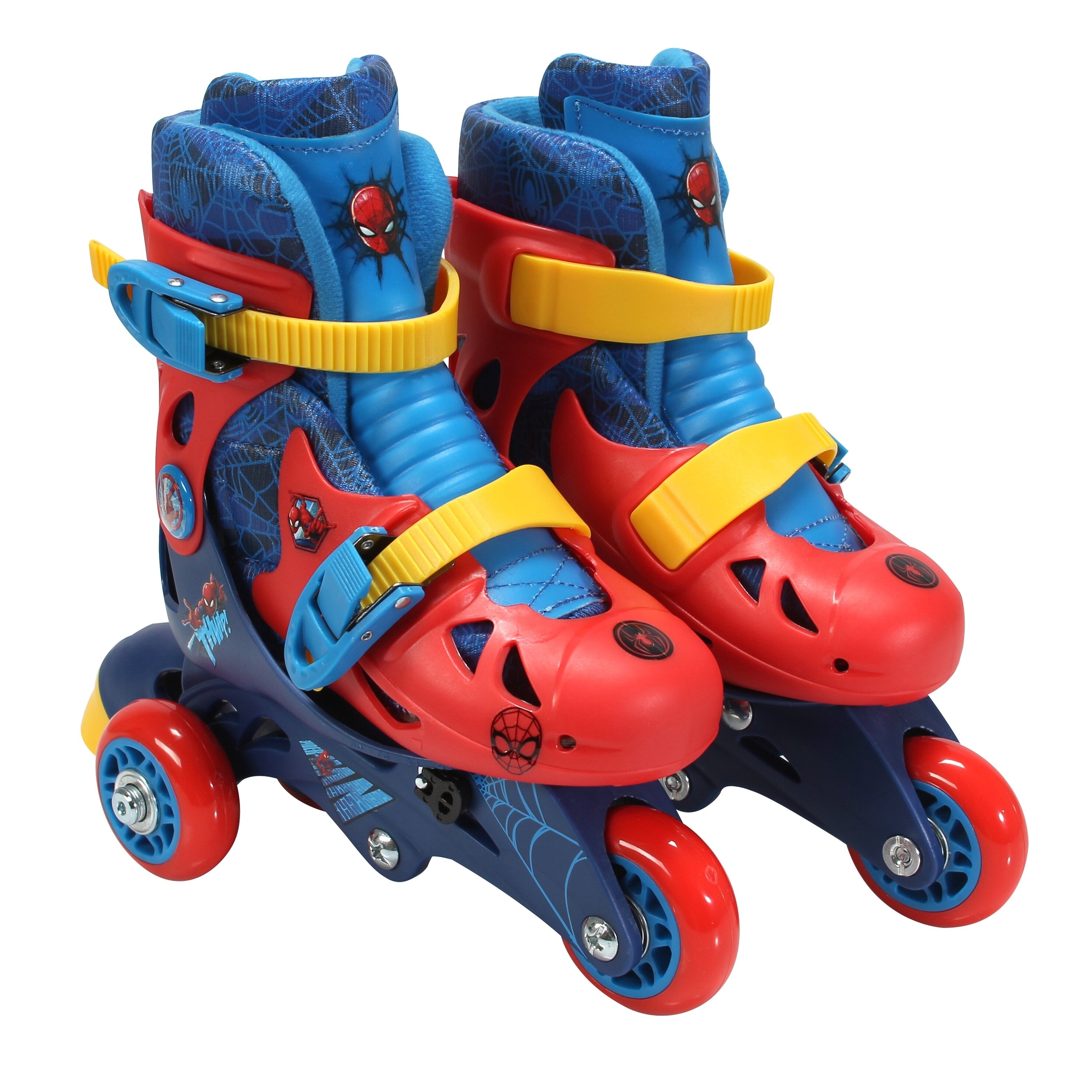 โรลเลอร์เบลด Spider-Man Convertible 2-in-1 Kids Roller Skates, Junior Size 15 -19 cm