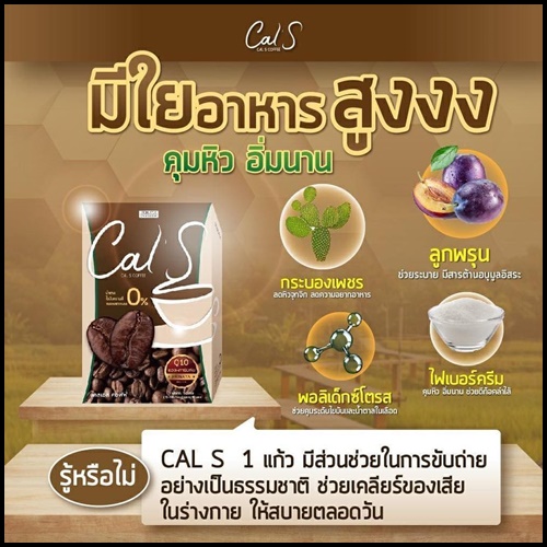 Cal S Coffee By Primaya แคลเอส คอฟฟี่ กาแฟคุมหิว (แพ็คเกจใหม่)