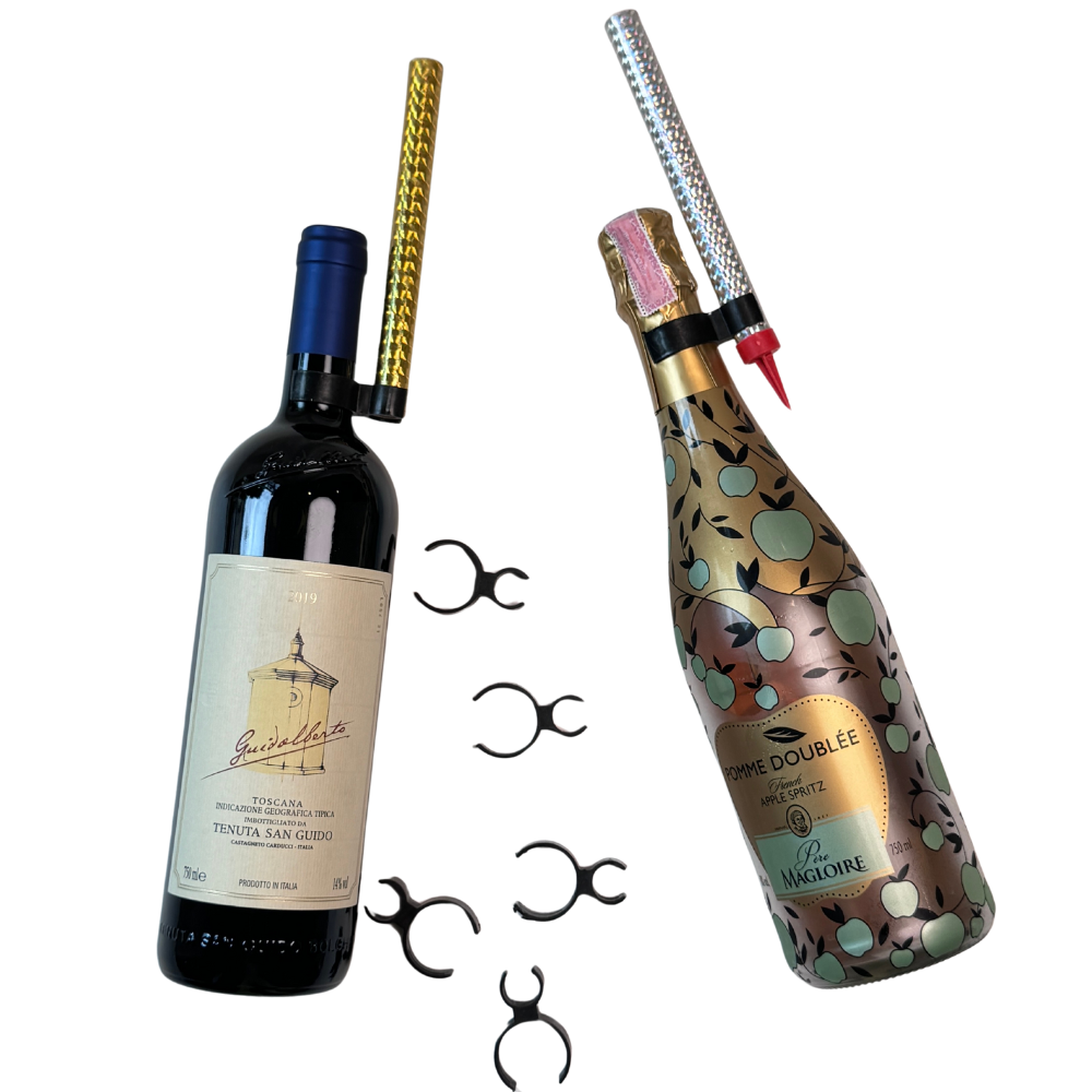 Clip, light up birthday party, champagne bottle, wine bottle, party drink bottle (3 pieced per pack)