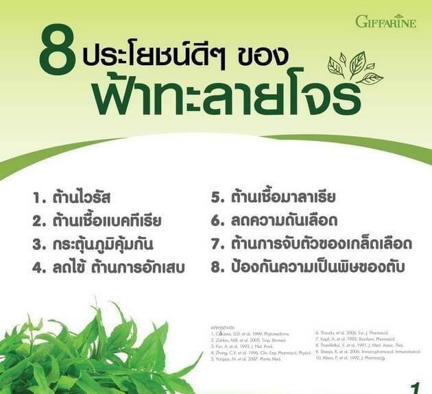 giffarine ฟ้าทะลายโจร แคปซูล