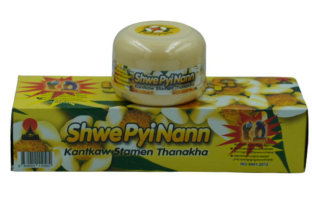 แป้งทานาคา สูตรแก่นจันทน์ ShwePyiNann จำนวน 3 กระปุก ทานาคาพม่า แป้งพม่า Kantkaw Stamen Thanakha ขนาด 50 กรัม