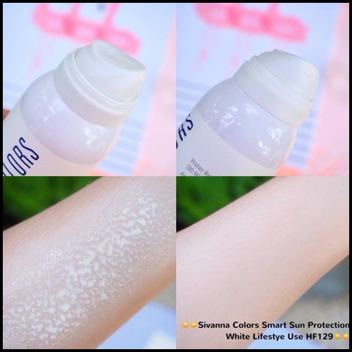 สเปรย์กันแดด Sivanna Colors Smart Sun Protection White Lifestye Use HF129