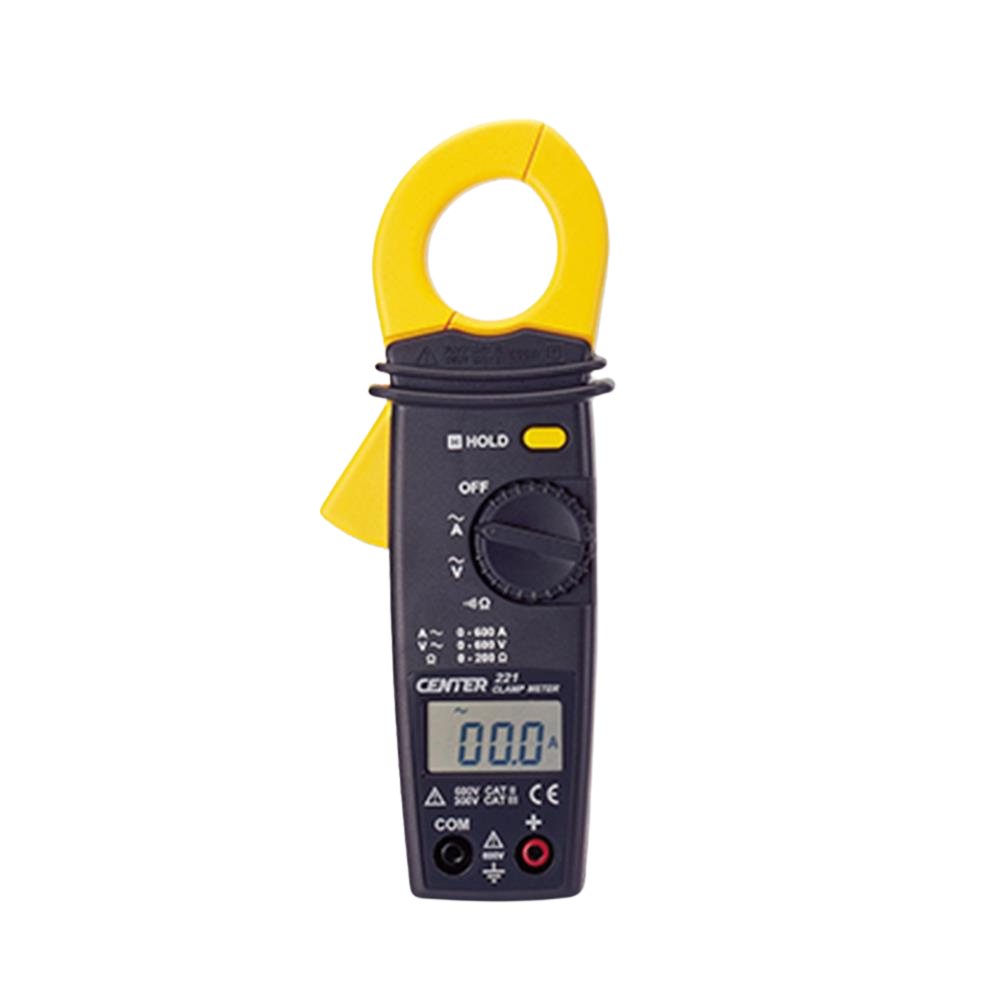 Center รุ่น CENTER-221 แคลมป์มิเตอร์,Clamp Meter(AC/DC 600V),Meas.range:200V~600V