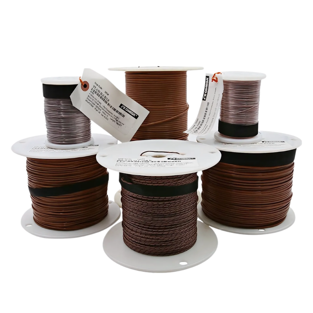 Omega รหัส TT-T-24-SLE-1000 สายวัดอุณหภูมิ,Thermocouple Wire PFA Insulated, Type T, ANSI, 24 AWG (0.5mm Ø conductor), SLE, 1000 ft (300 meters)