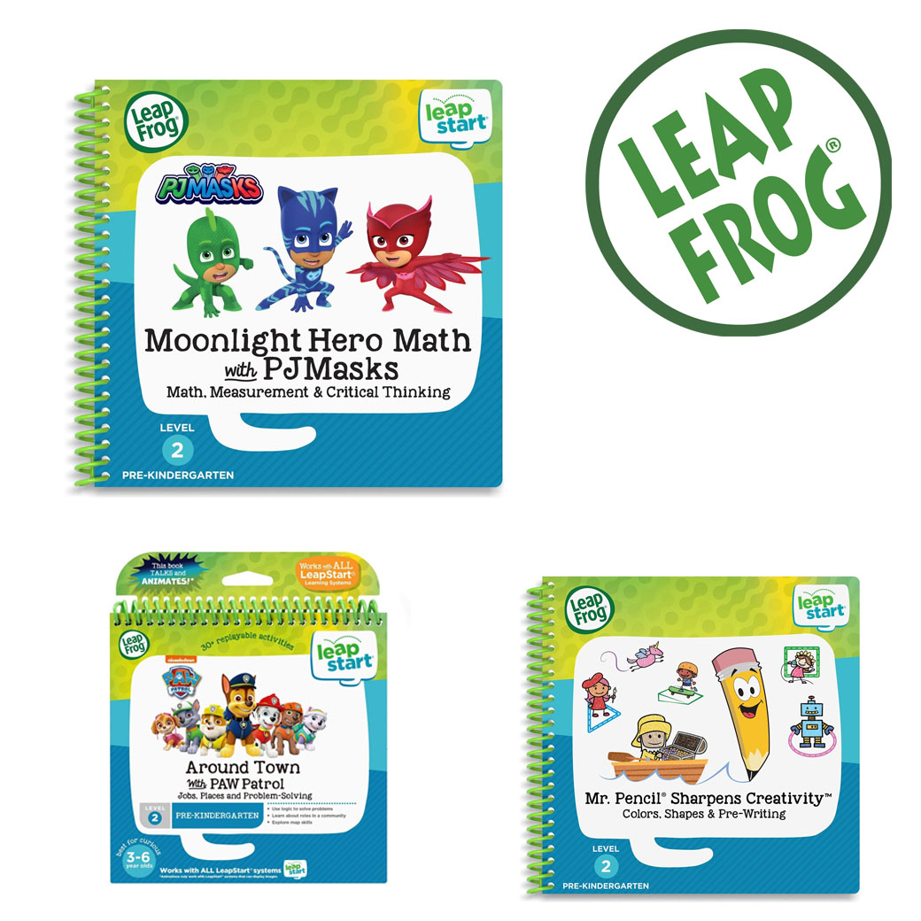 หนังสือเสริมการเรียนรู้ ระดับ 1-2 LeapStart 2 Book Pack: Scout and Friends Math and Moonlight Hero Math With PJ Masks Level 1-2