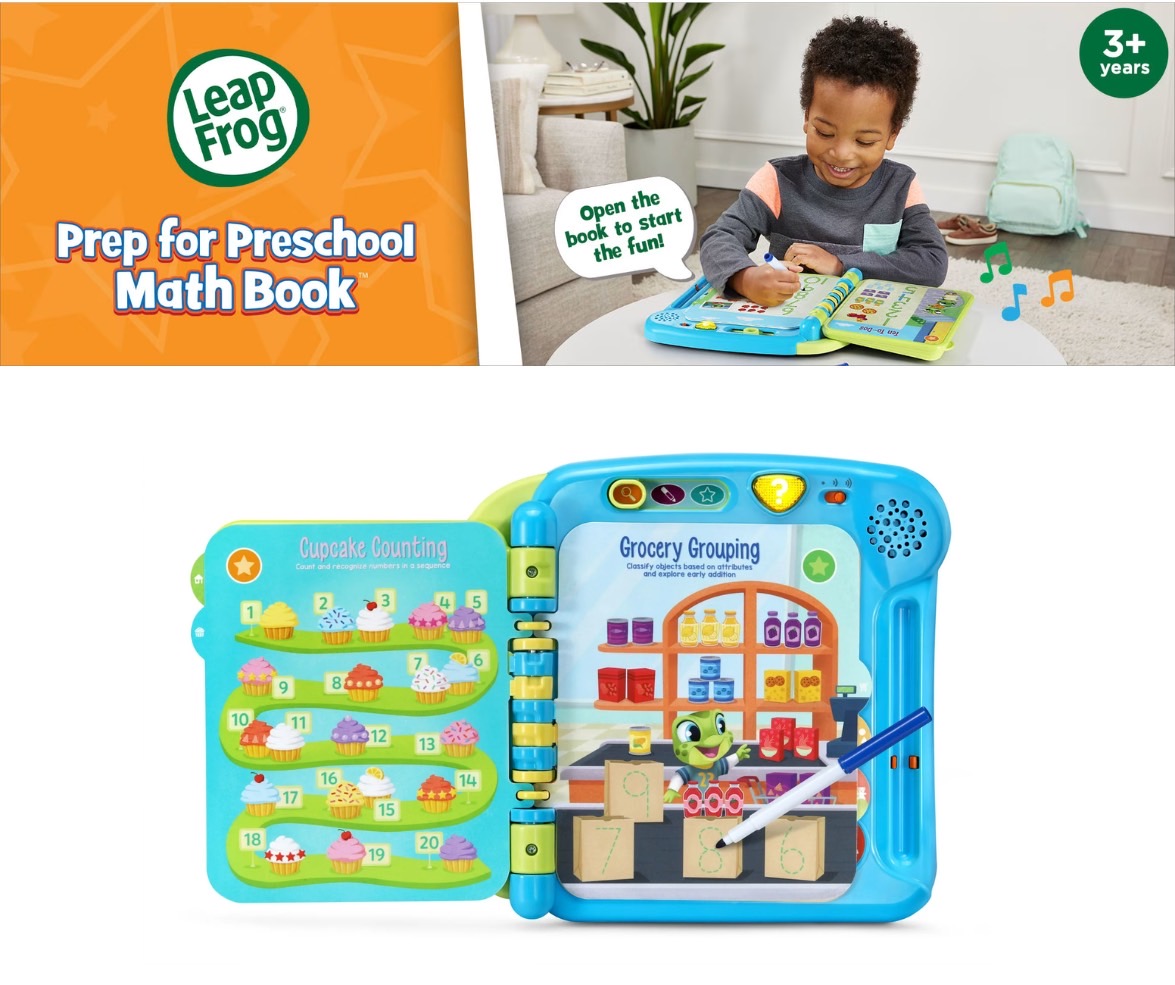 นำเข้า 🇺🇸 สนุกเรียนเลขก่อนเข้าอนุบาล LeapFrog Prep for Preschool Math Book (Baby and Toddler Toys) ราคา 1,590 บาท
