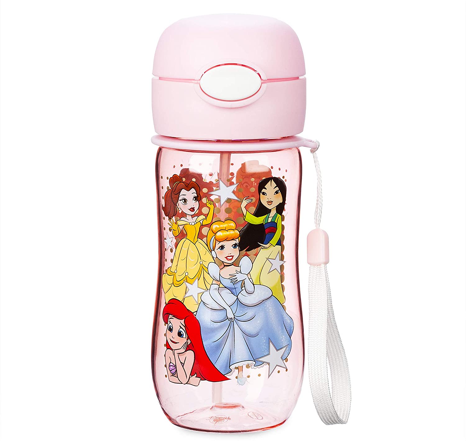กระติกน้ำ แบบกดหลอดเด้ง ลายตัวการ์ตูนโปรด Disney Flip-Top Water Bottle ขนาด 12 ออนซ์ ราคา 450 บาท สินค้านำเข้า