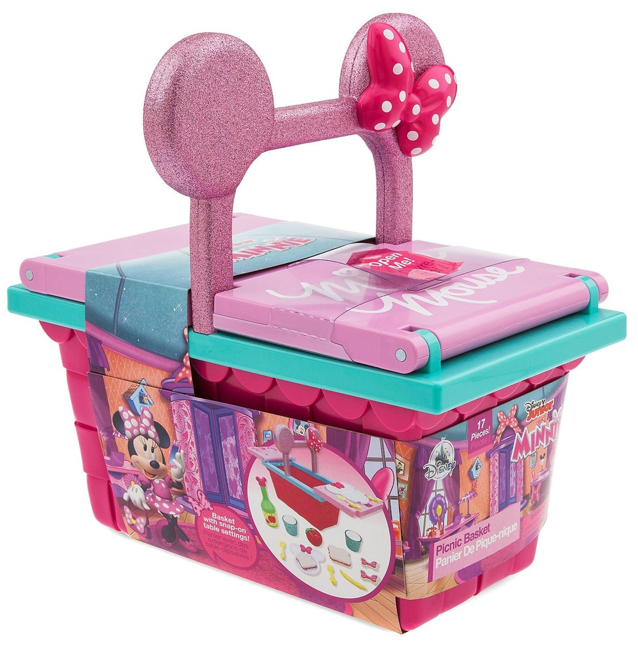 พร้อมส่งค่ะ ใหม่ล่าสุด(pink bow) ตะกร้าปิกนิก Minnie Mouse สำหรับเด็ก(pink bow) minnie Mouse Picnic Basket Play set