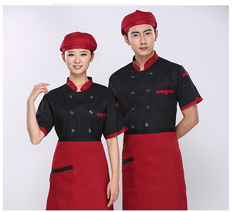C6203011 เสื้อเชฟ เสื้อพ่อครัว เสื้อแม่ครัว เสื้อพนักงานทำอาหาร เสื้อกุ๊ก แขนยาว ขาว ดำ แดง M-4XL C6203011 เสื้อตัวเดียว
