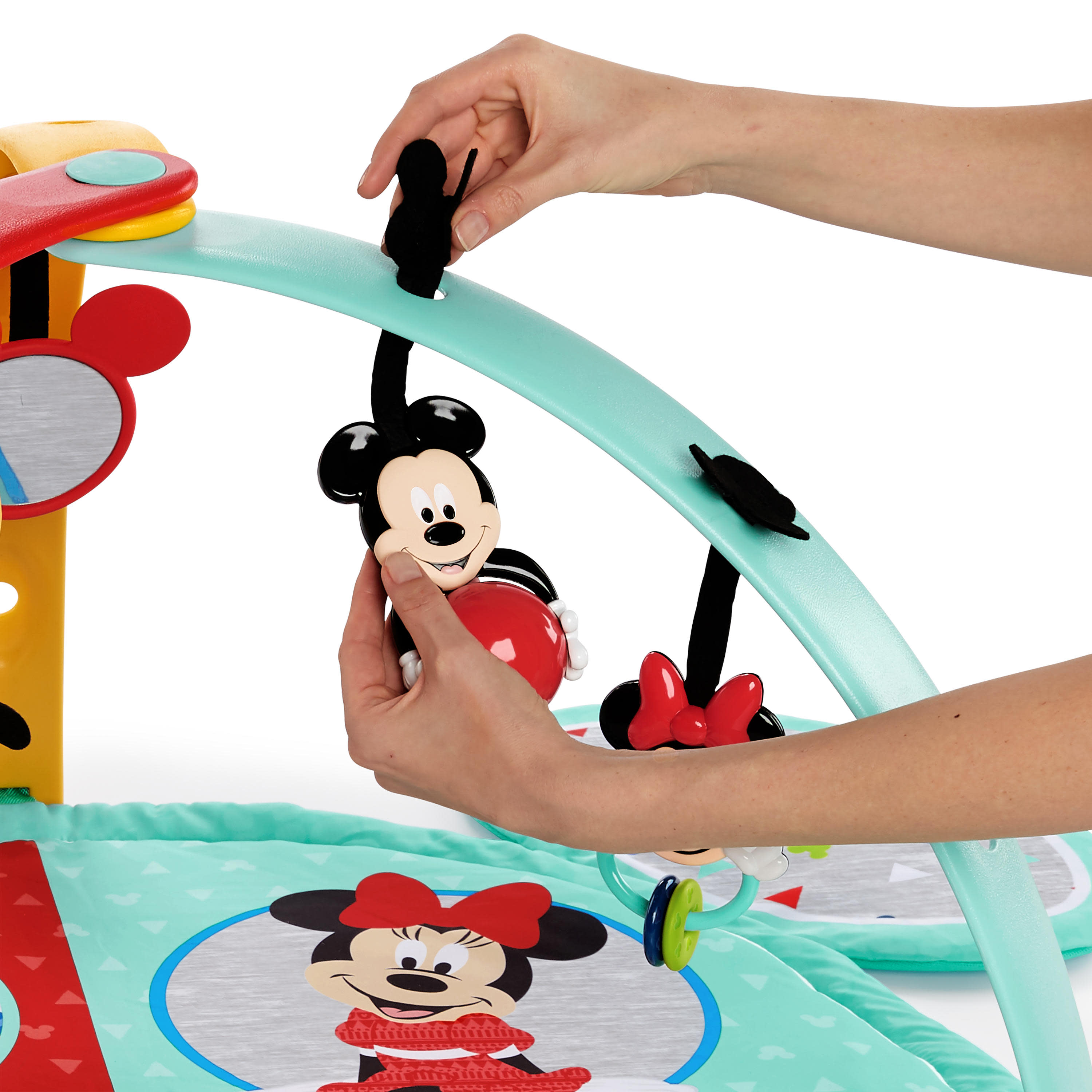 เพลยิม เพลแมท ลาย มิกกี้เม้าส์ จาก Bright Starts Bright Starts Disney Baby Mickey Mouse Easy Store Activity Gym and Playmat, Ages Newborn +