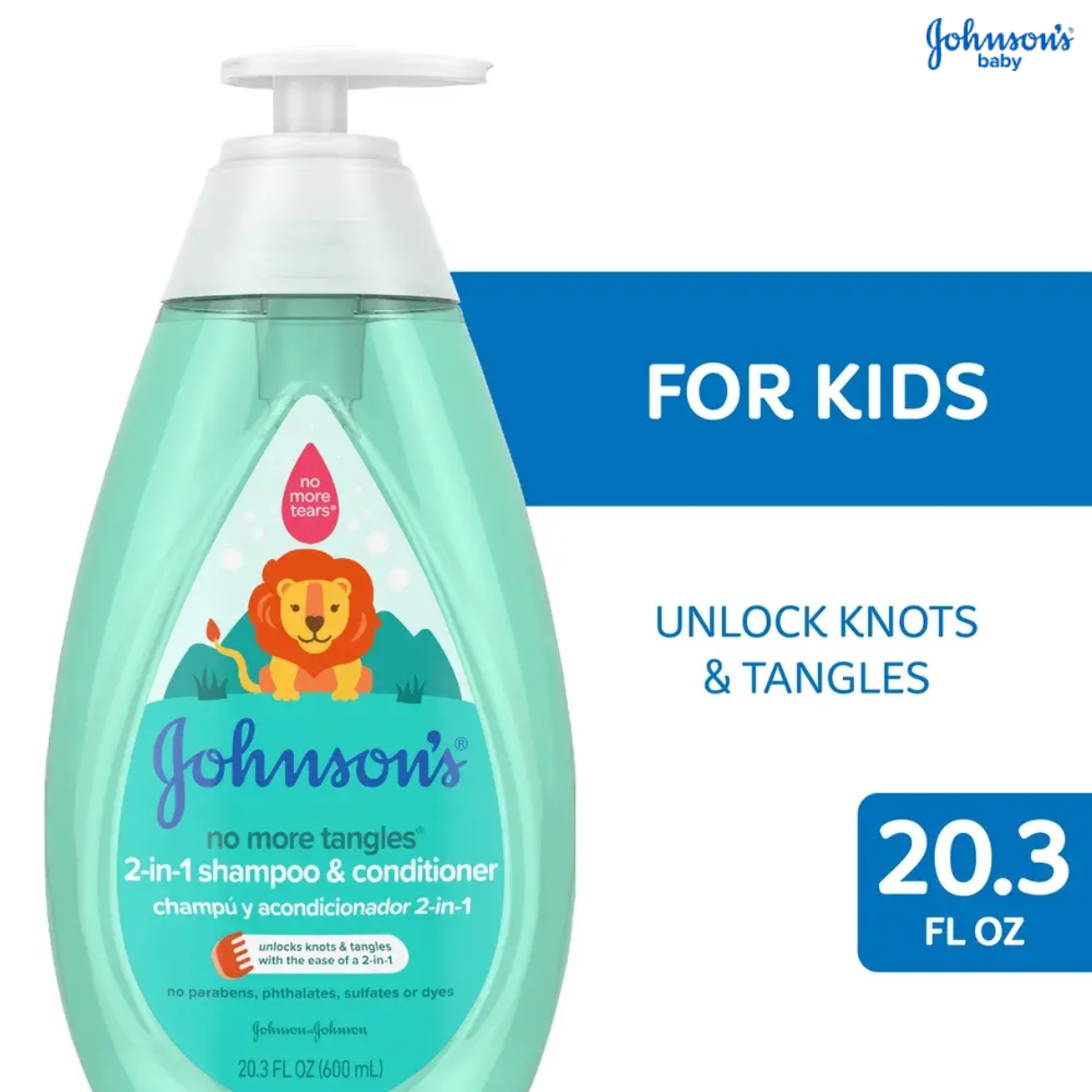 นำเข้า US จบทุกปัญหาด้วย Johnson's Kids No More Tangles 2-in-1 Detangling Shampoo & Conditioner สูตรอ่อนโยนพิเศษ 💚🌿