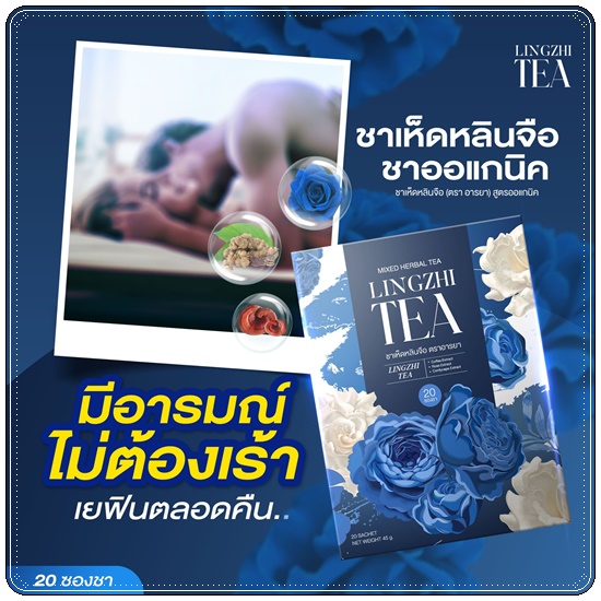 ชาเห็ดหลินจือ อารยา Lingzhi Tea Araya (1แถม2)