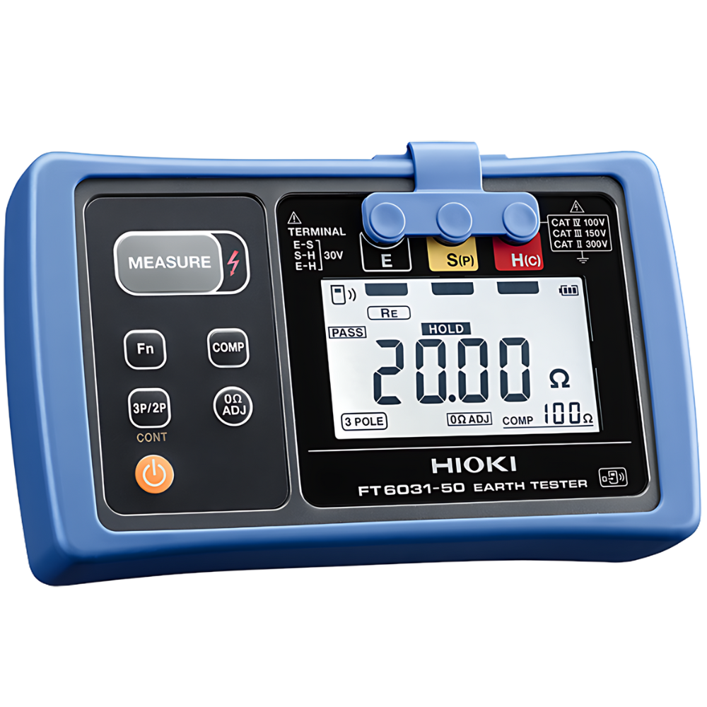 Hioki รุ่น FT6031-50 เครื่องวัดความต้านทานดินมีความแม่นยำสูง,Earth resistance meter waterproof type,w/Bluetooth(main unit only)