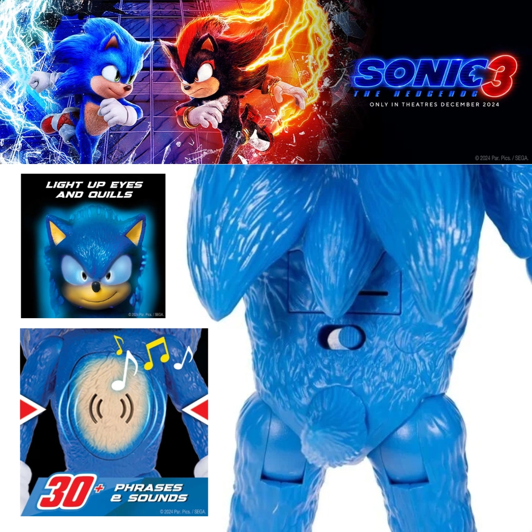 นำเข้า 🇺🇸 ✨สุดล้ำ🌀ฟิกเกอร์ Ultimate Talking Sonic 12” จากภาพยนตร์ Sonic The Hedgehog 3 ราคา3,690 บาท
