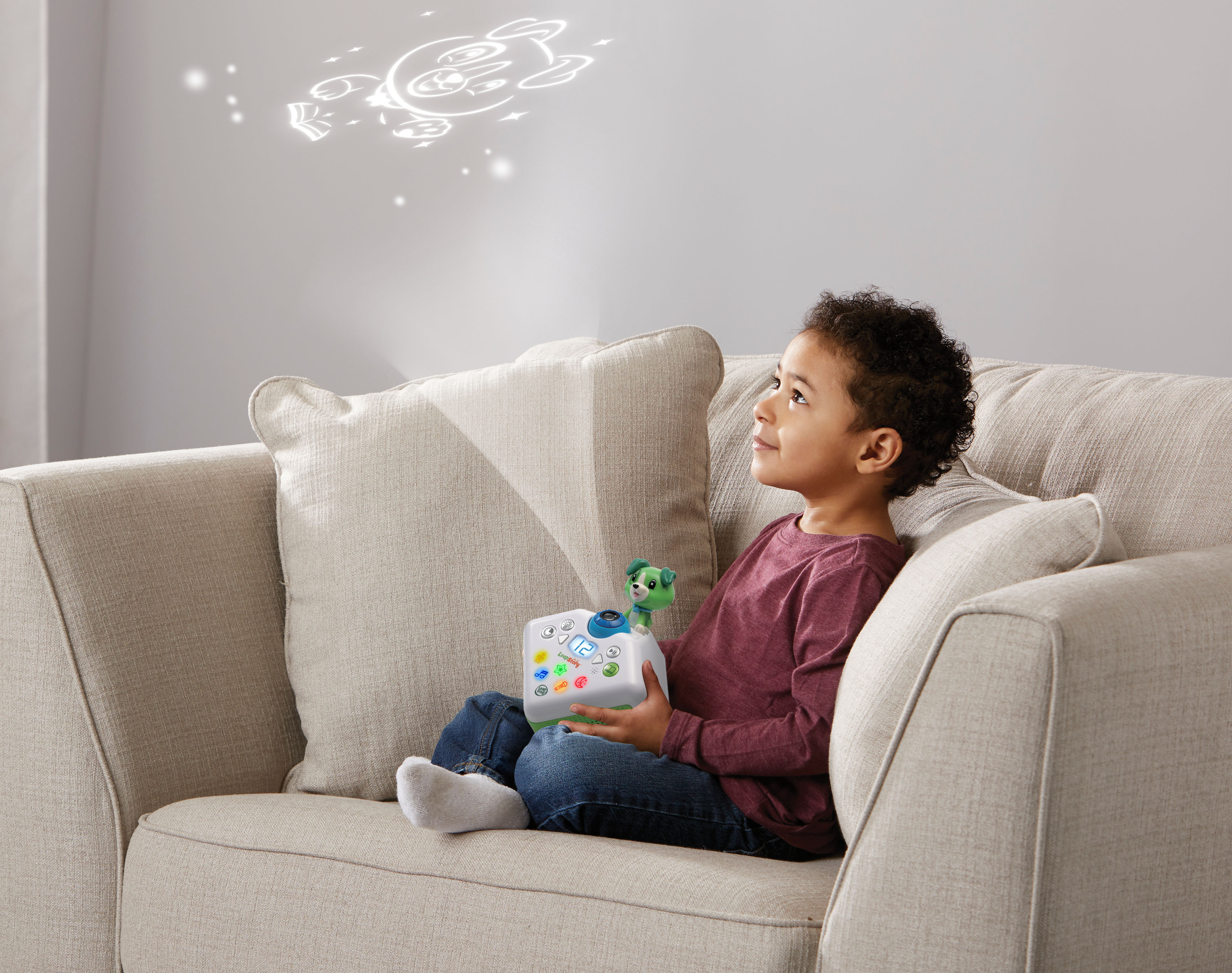 เครื่องเล่านิทานพร้อมฉายภาพ LeapFrog LeapStory Scout Daytime and Bedtime Story Reading Projector