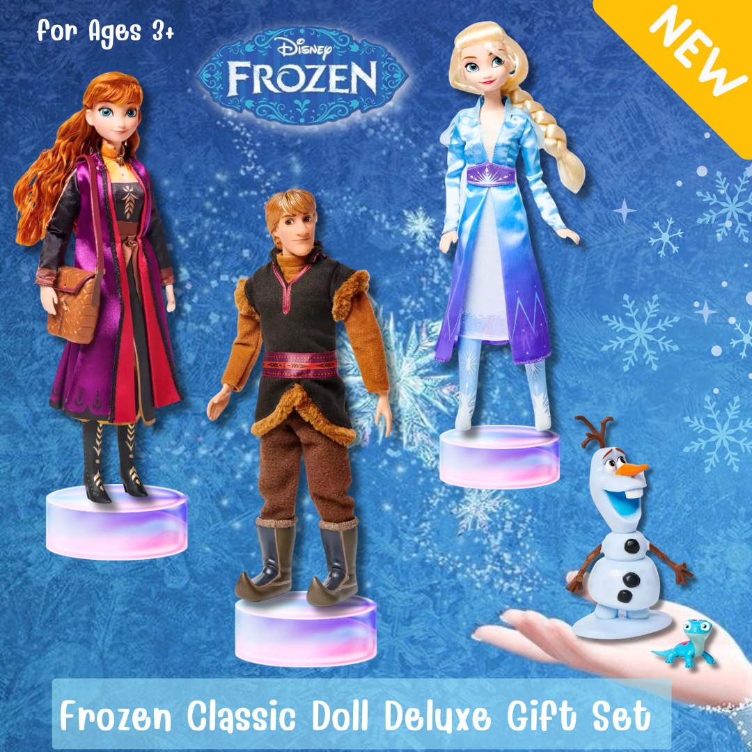 ✨ชุดของขวัญดีลักซ์นำเข้า🇺🇸 Frozen 1 & 2 Classic Dolls Deluxe Gift Set ชุดเอลซ่า อันนา 10 ชุด ชุดของขวัญสุดพรีเมียม ราคา 4,590 บาท