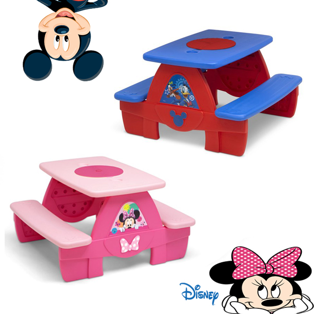ที่นั่งกิจ โต๊ะปิกนิก Disney Minnie Mouse 4 สองเเบบ พร้อมกระดานสำหรับการสร้างและที่วางแก้วในตัวโดย Delta Children ราคา 4,500 - บาท