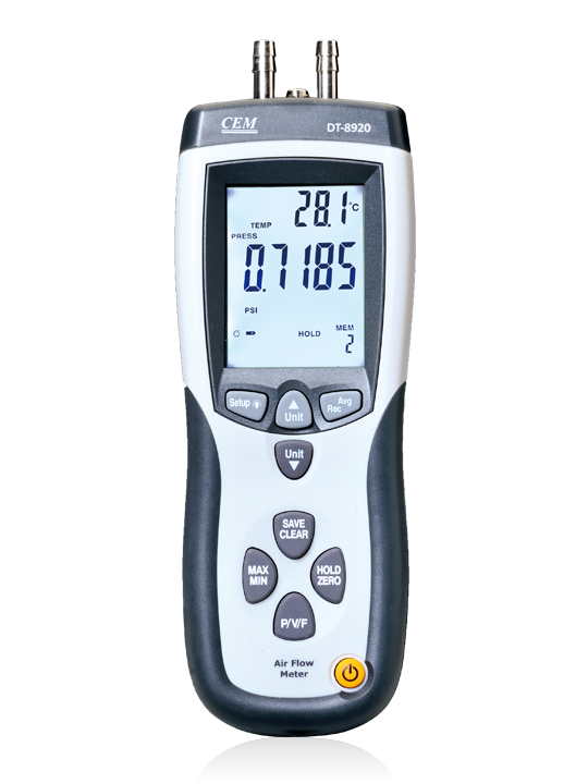 CEM รุ่น DT-8920เครื่องวัดความเร็วลมแบบดิจิตัล,Digital Thermo Anemometer,Meas.range:1～80m/s.