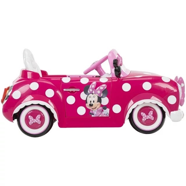 นำเข้า🇺🇸 รถแบตมินนี่เมาส์คันใหญ่ Disney Minnie Mouse Convertible Car 6 Volts Electric Ride-on, for Children Ages 3+ years, by Huffy ราคา 12,900 บาท