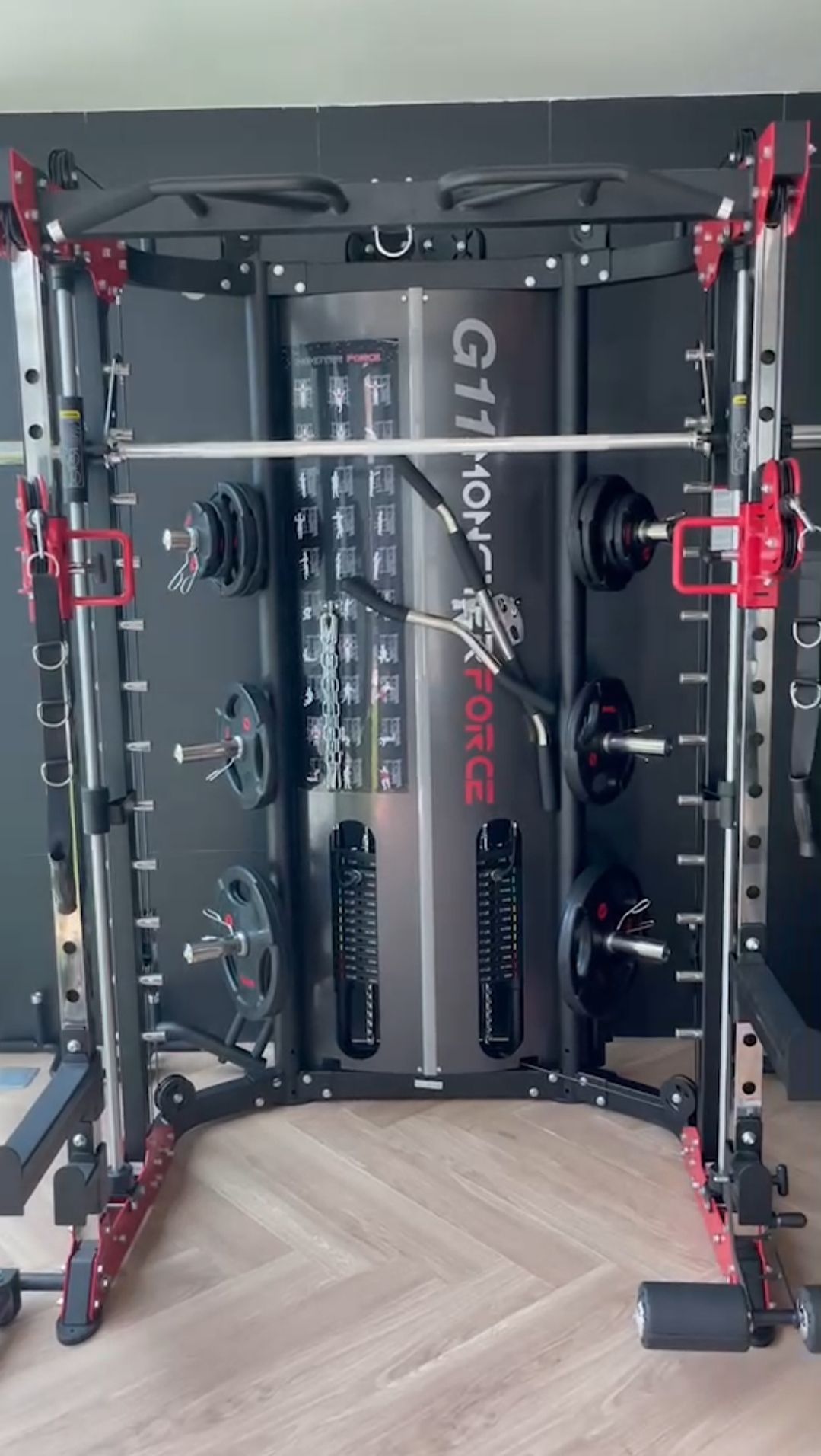 Set Promotion สมิทแมชชีน มอนสเตอร์ฟอส G11 (New Design) , Smith Machine Monster Force G11 + ม้านั่ง Iron 202 Commercial