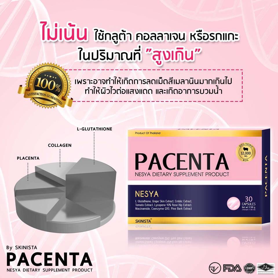PACENTA Nesya (พาเซนต้า เนสญ่า) by Skinista วิตามินเร่งผิวขาว