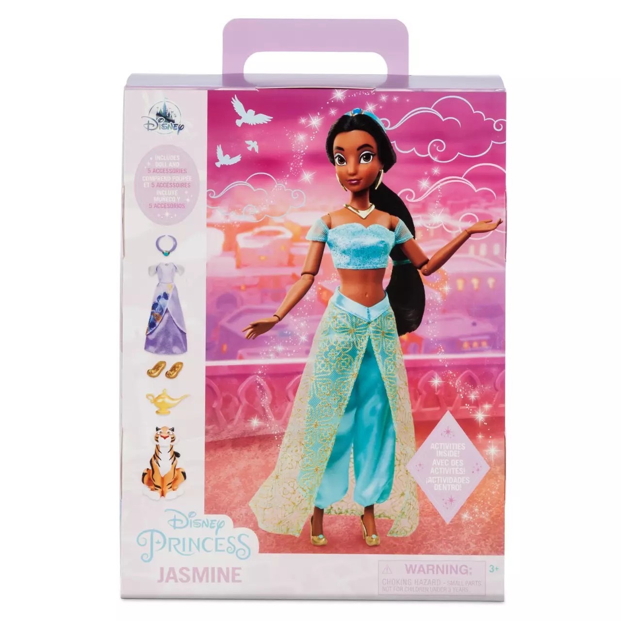 นำเข้า 🇺🇸 เซ็ทตุ๊กตาแอเรียลและกิจกรรมระบายสีJasmine Disney Story Doll Aladdin 11'' ราคา 1,590 บาท