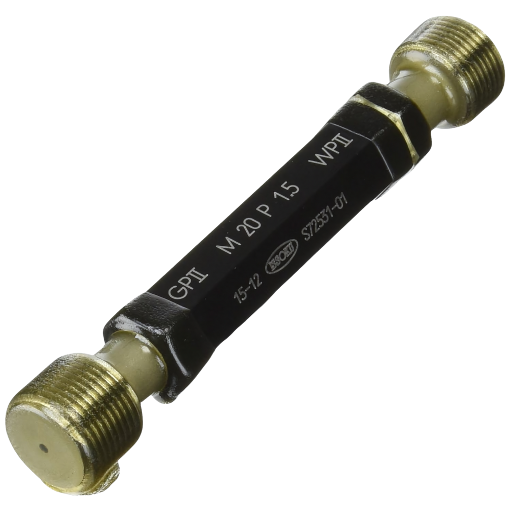 Issoku รหัสสินค้า M20P2.5-GPWP2 เกจวัดเกลียวในสำหรับกระบวนการผลิตมาตรฐานญี่ปุ่น,Thread plug gauge,taperlock type,M20.0x2.5-GPWP2, (JIS Class-2 for Machining,metric type),Go-No/Go set
