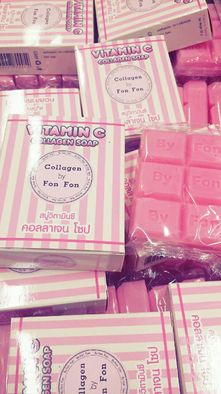 สบู่ฝนฝน วิตามินซี คอลลาเจน (Vitamin-C collagen soap By Fon Fon)